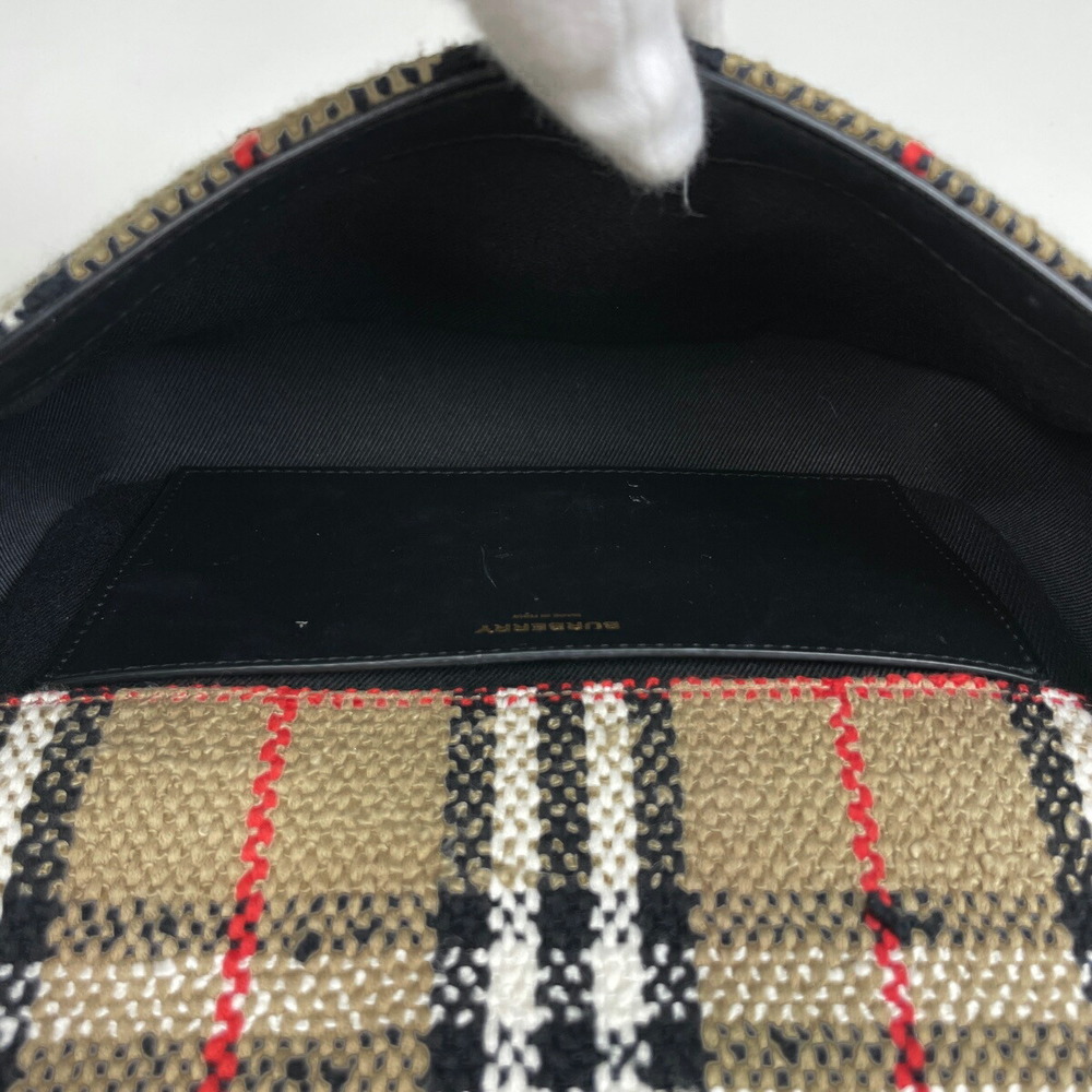 Burberry Laura Chain Shoulder Bag TB Check Beige - Picture 7 of 7
